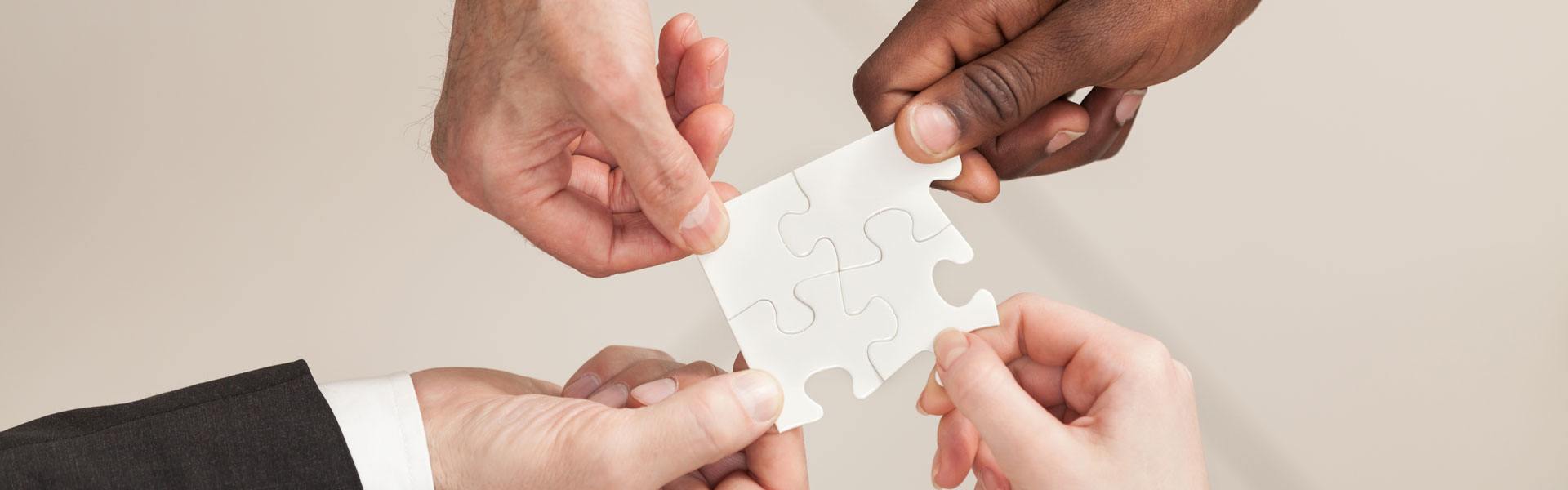 holding jigsaw pieces together